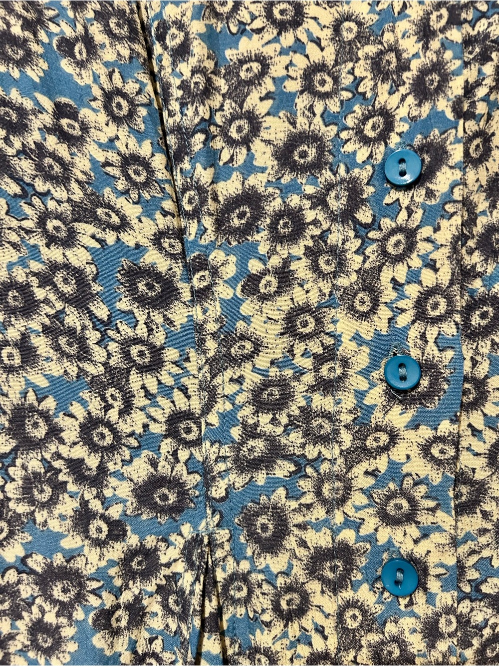 Like New Free People All Laced Up Mini Dress Blue/Ivory Floral Daisy Print - Picture 9 of 16